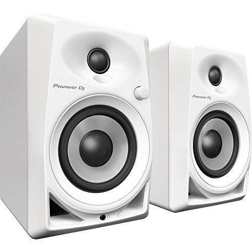 Pioneer Dj Dm-40-W - 21W 4" Two-Way Active Monitor - White (Pair) #TOP1