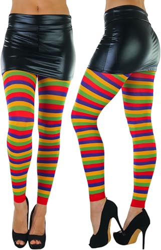Image of ToBeInStyle Women's Nylon Horizontal Striped Tights