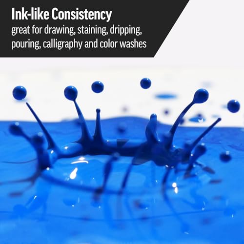 Acrílicos de alto fluxo da GOLDEN, conjunto de aerógrafo de alto fluxo, 6 cores, tinta acrílica prof