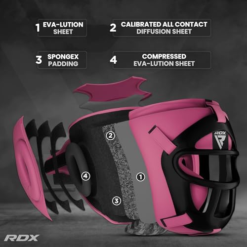 image for RDX Boxing Headgear MMA Muay Thai, Removable Face Grill, Head Gear for