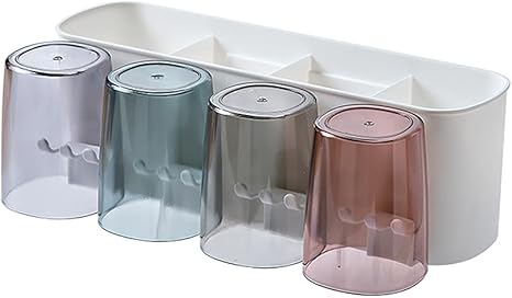 Amazon 歯ブラシ立て コップ掛け 壁掛け 歯ブラシスタンド 速乾 抗菌 乾燥 洗面台 歯ブラシ収納ボックスホルダー 耐久性 コップホルダー おしゃれ シンプル 北欧 歯磨き入れ 歯みがき 置き型 棚 ホルダー バスルーム 仕上げ 洗面所用 バスルーム収納 浴室 粘着式 省