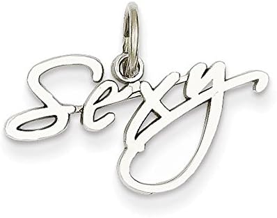 Jewelry Adviser Charms 14k White Gold Sexy Charm