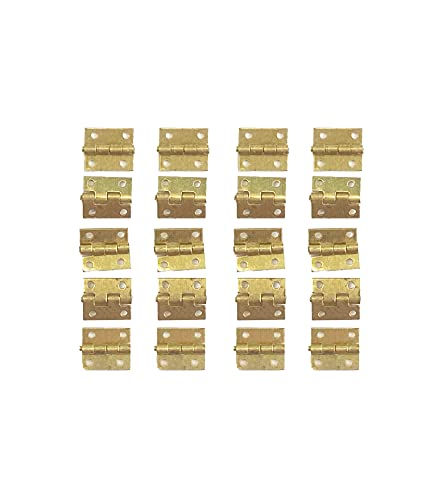 Image of Melody Jane Dolls House Small Brass Butt Hinges Miniature Fixtures & Fittings DIY Accessory