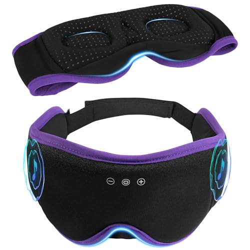 LC-dolida Sleep Mask with Headphones Bluetooth 5.4, 3D Sleeping H...