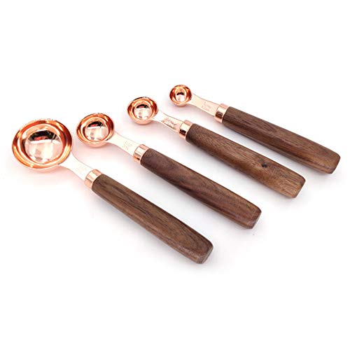 Aibecy Conjunto de colheres de medição de 4 peças para utensílios de cozimento de ingredientes secos