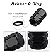 alpmosn Aluminum Tire Stem Valve Caps Wheel Valve Covers Car Dustproof Tire Cap Cover Accessories, Universal for SUV, Car, Bike and Motorcycle, Hexagon Shape (4PCS Black)