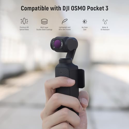 image for NEEWER Magnetic Variable ND&UV&CPL Filter Set Compatible with DJI OSMO