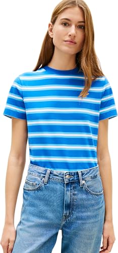 T-shirt Tommy Hilfiger Th Script femme col rond manches courtes Ww0ww47809
