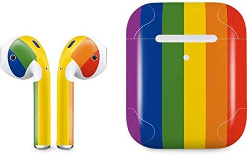Skinit Decal Audio Skin Compatible with Apple AirPods 2 - Vertical Rainbow Flag Design