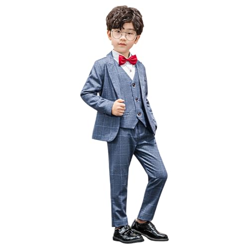 Conjunto de cuadros para niño con tejido térmico de dos piezas de otoño e invierno #112 5