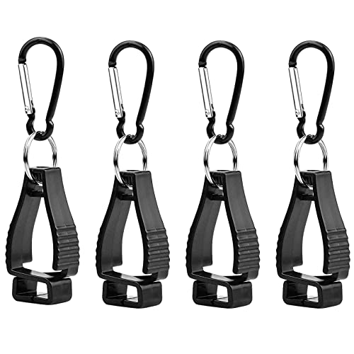 SFGANG Pinzas Guantes Soporte clip guantes Clips Toallas Metal Clip Agarre Seguridad Pinza Colgar para sujetar guantes para bomberos Pinzas para guantes con mosquetón metálico 4 piezas Cover