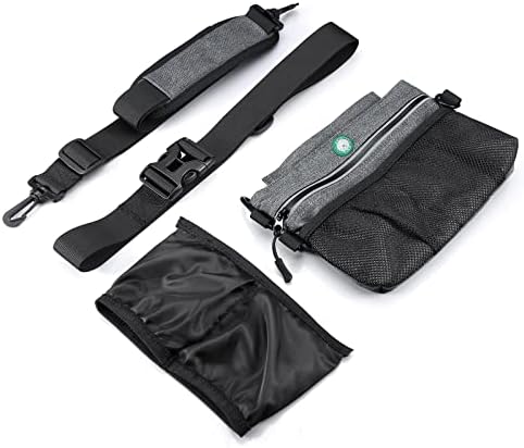 ORIA Dog Treat Training Pouch, Magnetic Closure Pet Food Bag, Dog Training Waist Bag with Removable Inner Pocket, Built-in Poop Bag Dispenser, Perfect for Storage Treats, Balls, Toys and etc. -Grey