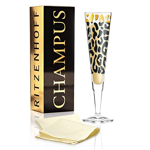 Ritzenhoff Champagne Glass with Napkin by Alan Hydes