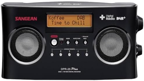 Sangean DPR25 Portable Digital Radio (LCD Display, DAB+, FM-RDS, LED ...