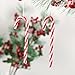 Imagen de DAHI 32 Piezas Bastones Caramelo de Navidad Candy Cane Decoraciones para Árbol de Navidad Colgante Chuches Original -Rojo y Blanco