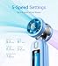 Diveblues High-Speed Portable Handheld Turbo Fan, USB Rechargeable Battery Powered, Small Portable Pocket Fan for Travel, Outdoor, Home, Office, Concerts, Lash, Gift for Women(Blue) gallery 4
