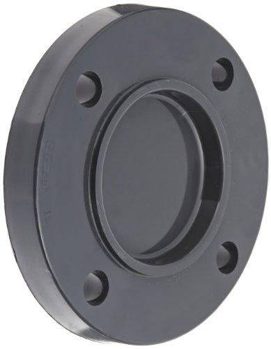 GF Piping Systems PVC Pipe Fitting, Blind Flange, Schedule 80, Gray, 2-1/2"