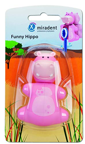 Miradent Funny Hippo tandenborstelhouder, 3 stuks