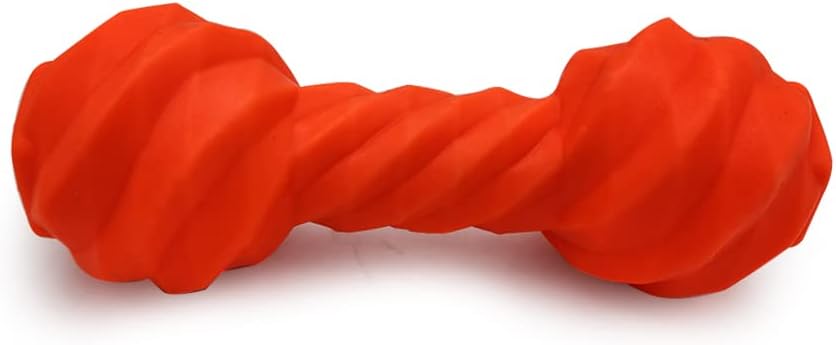 Goofy Tails Dog Toys - Super Flavoured Dumbbell Treat Dispensing Chew Toys, Ideal Interactive Dog Toy for All Breeds and Sizes (Super Dumbbell, Large) (Colour May Vary)