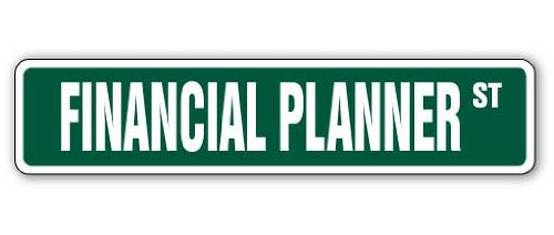 Financial Planner Street Sign Investment Book Gift