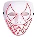 Ansee Frightening Luminous EL Wire Led Mask Halloween Light Up Cosplay Mask Costume Masks for Halloween Show Festival Party Red