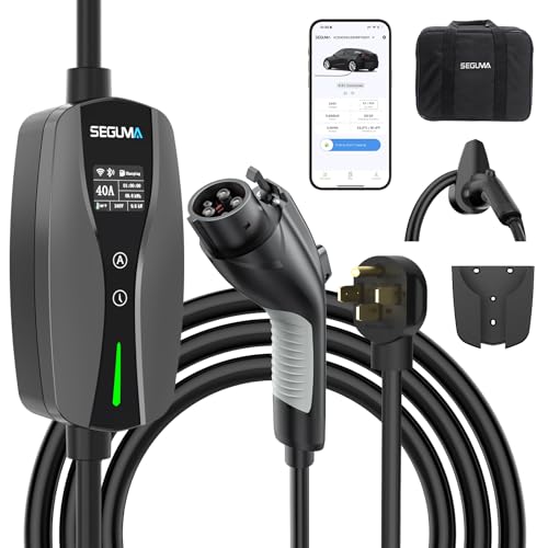 Level 2 EV Charger, 40A Electric Car Chargers with Wi-Fi/App Control, ETL Certified, NEMA 14-50 Plug, Adjustable Current, Timing Delay 25FT Electric Vehicle Chargers for J1772 BEVs/PHEVs 240V 9.6kW