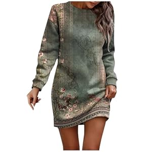 Women'S Fall Dresses 2023 Long Sleeve Dress Casual Printed Pullover Hip Pack Dress Sweater Autumn Dresses, S-3Xl 2 41awtyblzal. sl500 . ss300