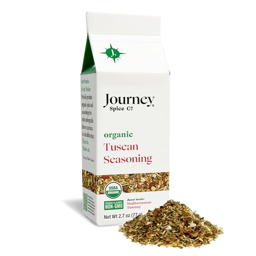 Organic Tuscan Seasoning by Journey Spice Co. | Salt-Free, Sugar-Free,