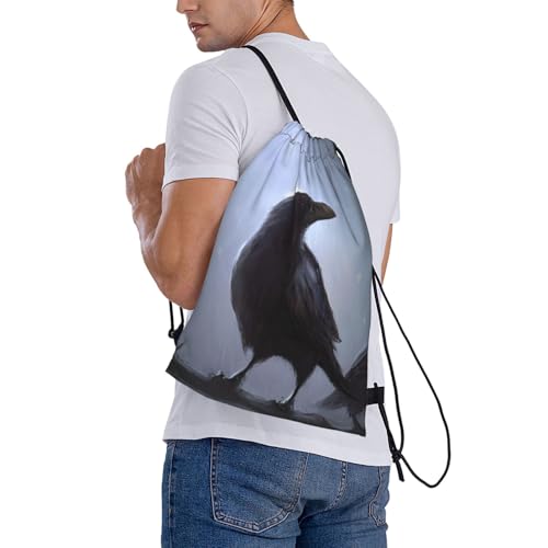 Sac à dos avec cordon de serrage grand format et imprimé Ravens - 7