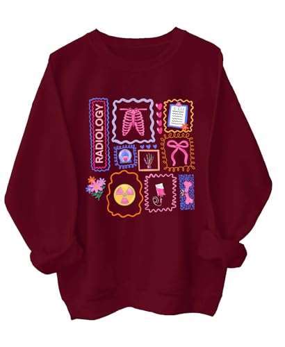 SESMIM Xray Tech Radiology Sweatshirt Xray Tech Sweatshirt Radiology Hoodie Claret
