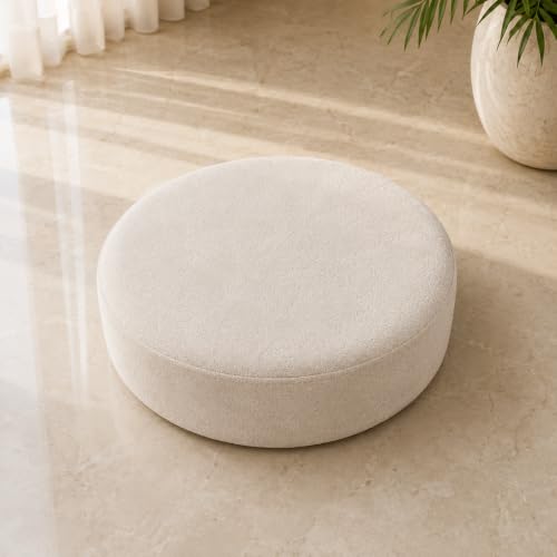 Image of The Attic Baithak Coffee Table, Coffee Table for Living Room, Marble Top, with 3 Integrated Seats, Natural Color