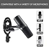 Geekria for Creators Microphone Shock Mount Compatible with Shure MV7, MV7+, SM7B, MV7X Mic Anti-Vibration Suspension Adapter Clamp Mic Holder Clip (Black) #2