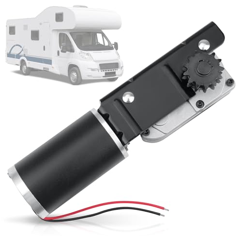 Image of 225008 RV Slide Out Motor & Gear Housing for BAL Accu-Slide Cable Slide Out System, RV Slide Out Gear Box and High Output Motor,Replace ‎R25076-1, R25075.