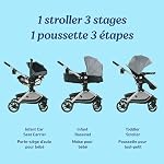 Système de voyage Graco Modes Nest, combo poussette et siège d'auto 3-en-1 avec siège d'auto Lite SnugRide SnugLock 35 Elite, orienté vers l'arrière de 1,8-16 kg (4-35 lb), Nico