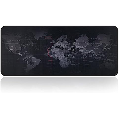 Qisan Large gaming Mouse Pad/Mat Extended Large Size Mousepad for Computer Laptop 31.5"x11.8"x0.15" Keyboard Pad Desk Pad with Anti-slip Rubber Base Rectangle Mouse Pad Mat-Map Cover