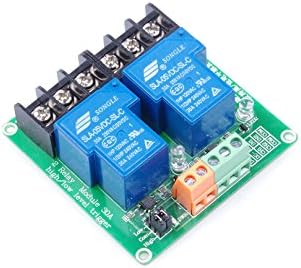 KNACRO 2-Channel 5V Relay Module High Low Level Triggering Optocoupler Isolation Load 30A DC 30V AC 250V for PLC Automation Control, Industrial System Control