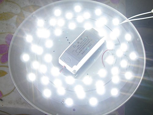 Ledy 33w 9.84 Inch 3630lm 5730 SMD Led Ceiling Light Fixtures Replacement Panel Retrofit Board Light Bulb Replace Incandescent Fluorescent Bulb Round Tube (White)