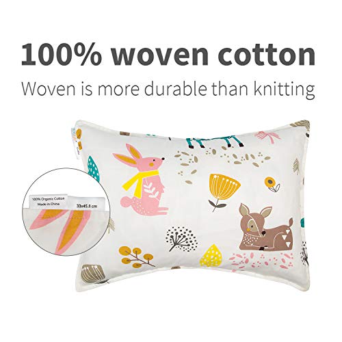 Alvababy Toddler Pillowcases Fits 13 X 18,12X 16 Kids Pillow For Sleep 2 Pack Cotton Baby Children Pillow Cover Envelope Travel Pillowcases Rabbit Flamingo 2Tpw08 #TOP1
