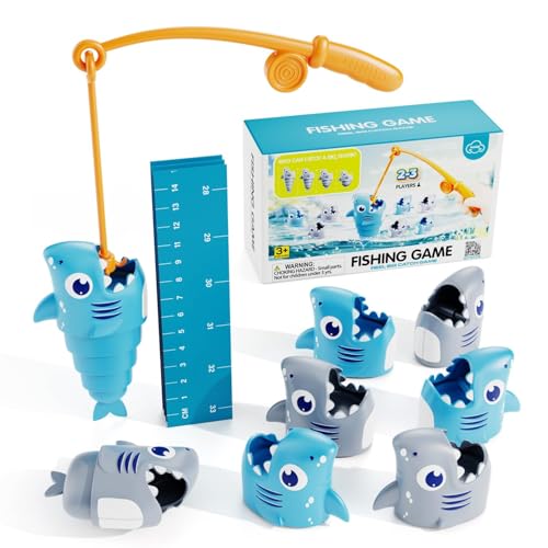Afufu Jeu De Pêche Enfant avec Canne, Jouet Éducatif Mathématiques, Attraper Et Mesurer Poissons, Jouet Montessori Motricité Fine Enfant 3 Ans+, Jeu...