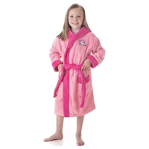 Secaneta Albornoz Infantil de Niña con Capucha y Bolsillos, Algodón 100%, Unicorn años / 2 to 4 Years Old, Multicolor