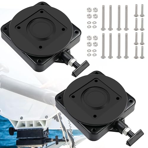 HTJYMY 2 Pack 2207003 Low-Profile Swivel Base w/Hardware Compatible with Cannon Manual Downrigger