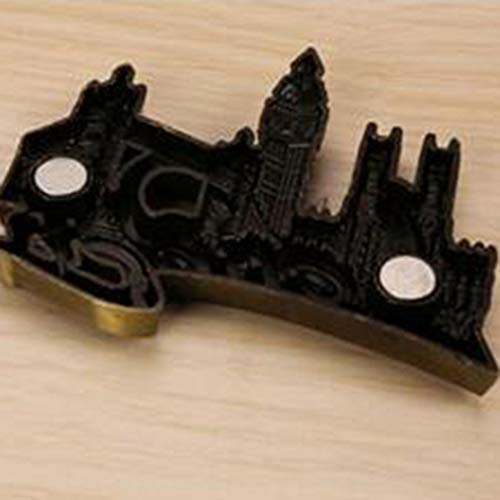 Adesivos magnéticos 3D criativos Geladeira Marca de referência famosa Adesivo de refrigerador de met