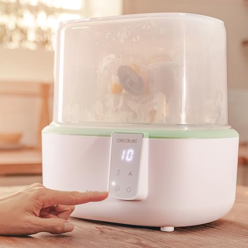 Miniatura 7 de Cecotec Nana Babycare Digitalsterilizer Esterilizador Digital Para Hasta 6 Biberones, Con Soporte De Tetinas, 8 Minutos De Esterilizado Y Libre De Bpa