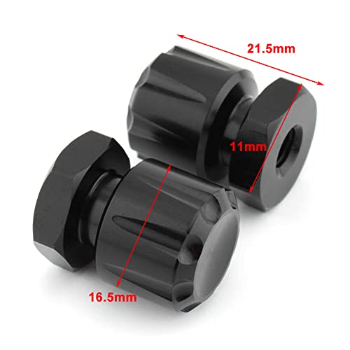 Gzyf Motorcycle Rear Passenger Solo Seat Fixing Bolts Nuts For Harley Softail Flst Fxst 2007-2017, Touring Flht Flhr Flhx Fltr 1998-2021, Black & Chrome #TOP2