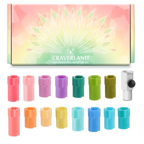 CRAVERLAND Universal Pen Adapter Set for Maker 4 3/Maker/Venture/Explore 4 3/Explore/Air 2/Air 15 Quick Insert-to-Go Adapters Holders with an Universal Pen Adapter Set Fit All Pens Less Than 0.5in