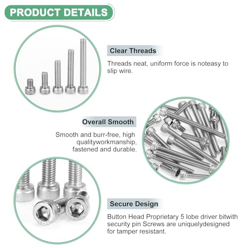 M METERXITY 10er-Pack Sechskantschrauben M6x10mm 1mm Steigung Zylinderkopf Innensechskantschrauben 304 Edelstahl Sechskantschrauben für Rasentrimmer Kettensäge/Lichtleiste Teil [Silber]