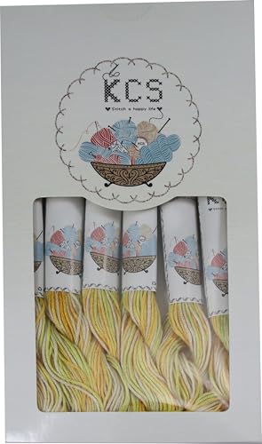 Image of KCS Big skeins of 25 Meters Size 25 Color Variegated Cross Stitch Stranded Threads,6 skeins,4080