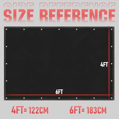 Image of YESWELDER Heavy Duty Silicone Coating Fiberglass Welding Blanket, 2 Pack 4 x 6ft Fireproof Insulation Blanket, 1 /3 inch(8mm) Thickened Weld Cover with Grommets, Thermal Resistant Welding Curtain Mat Grill