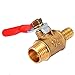 FIDALIKA 1/4'' PT Male 13mm to 8mm Threaded Ball Valves, 1/4 Ball Valves for Home Tools
