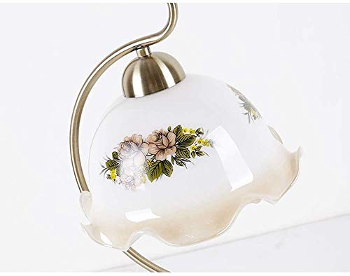 Lampe en verre créative et haut de gamme style fleur rétro pour salon - 5